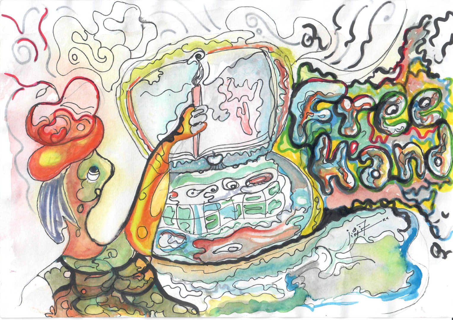 Artwork from a Freehand session